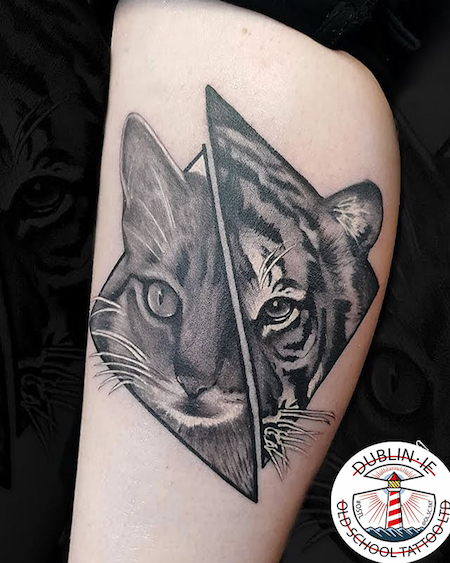 cat tattoo for men